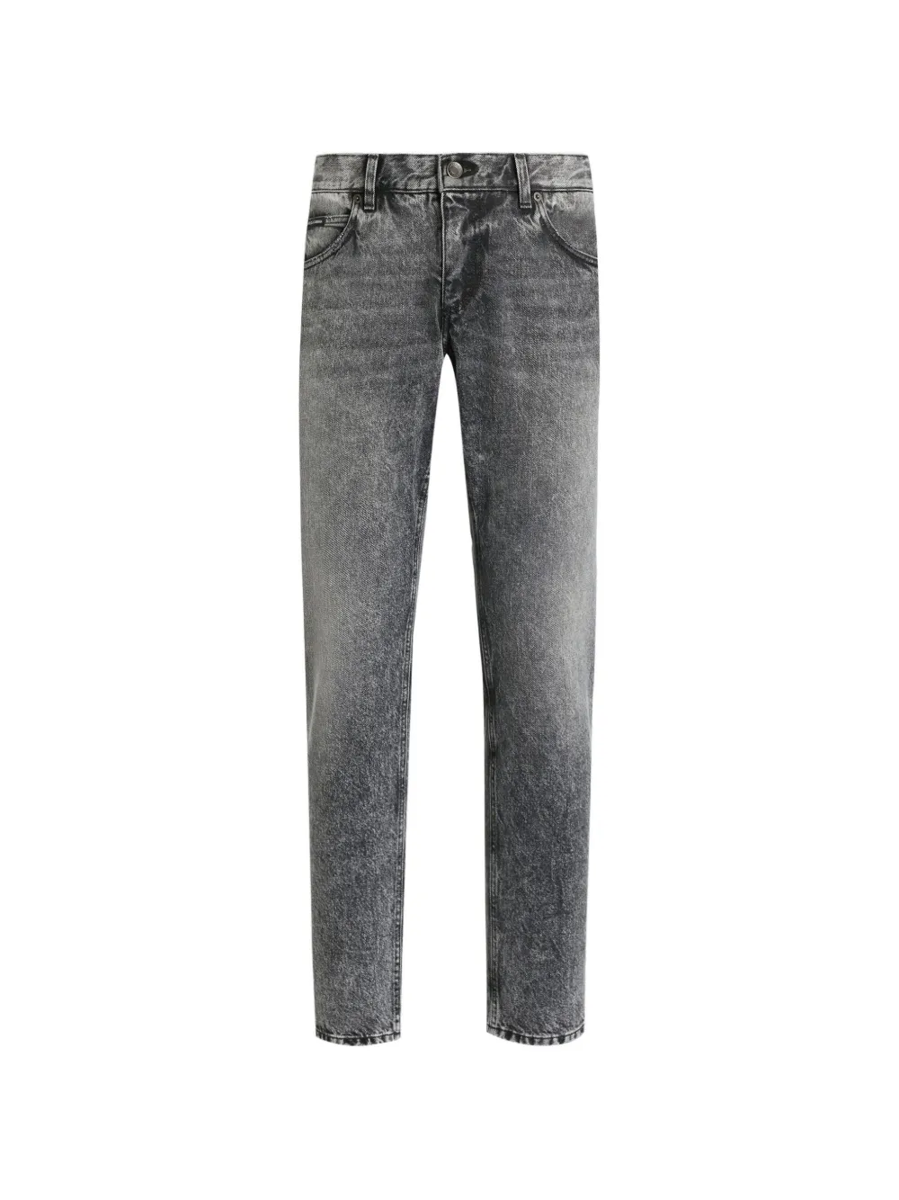 D&G zip-up straight-leg jeans - Grigio