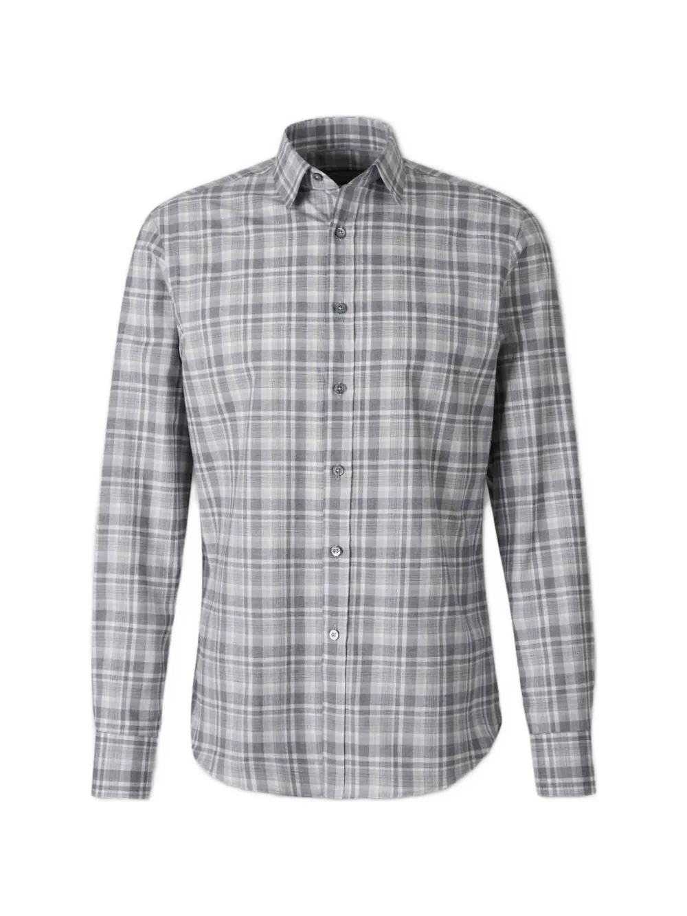 Canali cotton plaid shirt - Grau