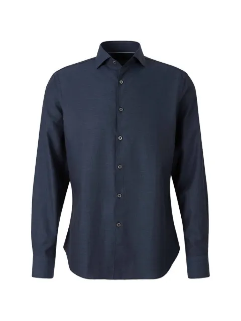 Canali cotton plaid shirt