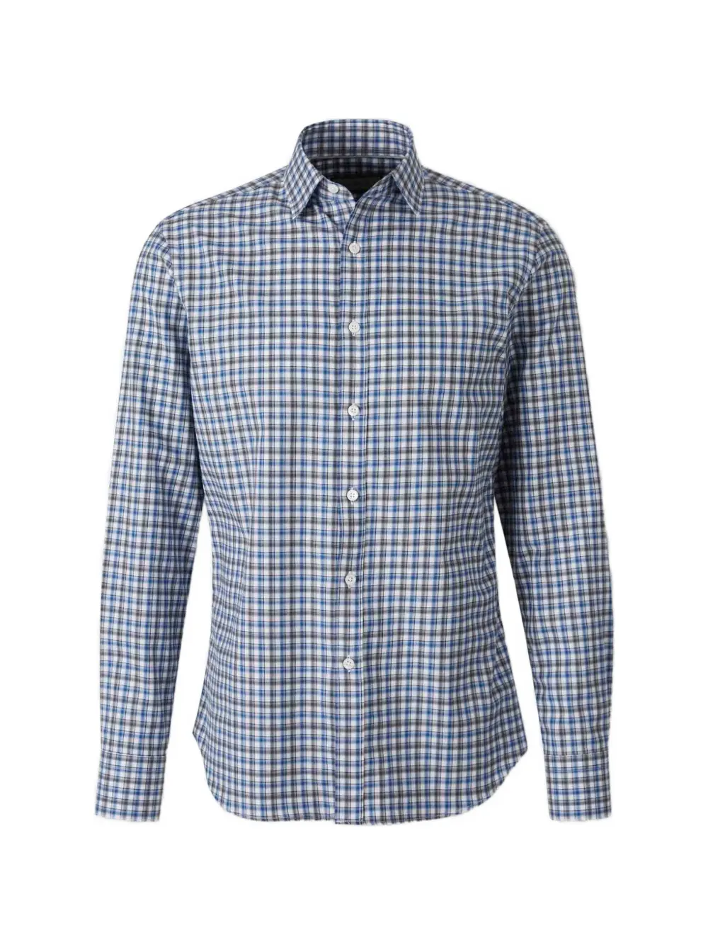 Canali cotton plaid shirt - Weiß