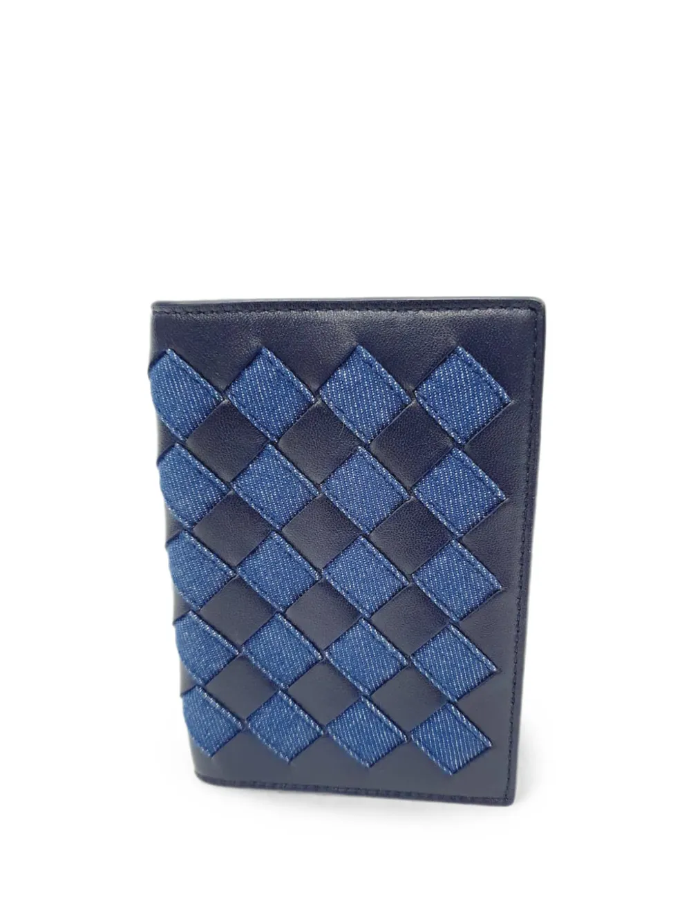 Bottega Veneta Pre-Owned Intrecciato bi-fold wallet - Blau