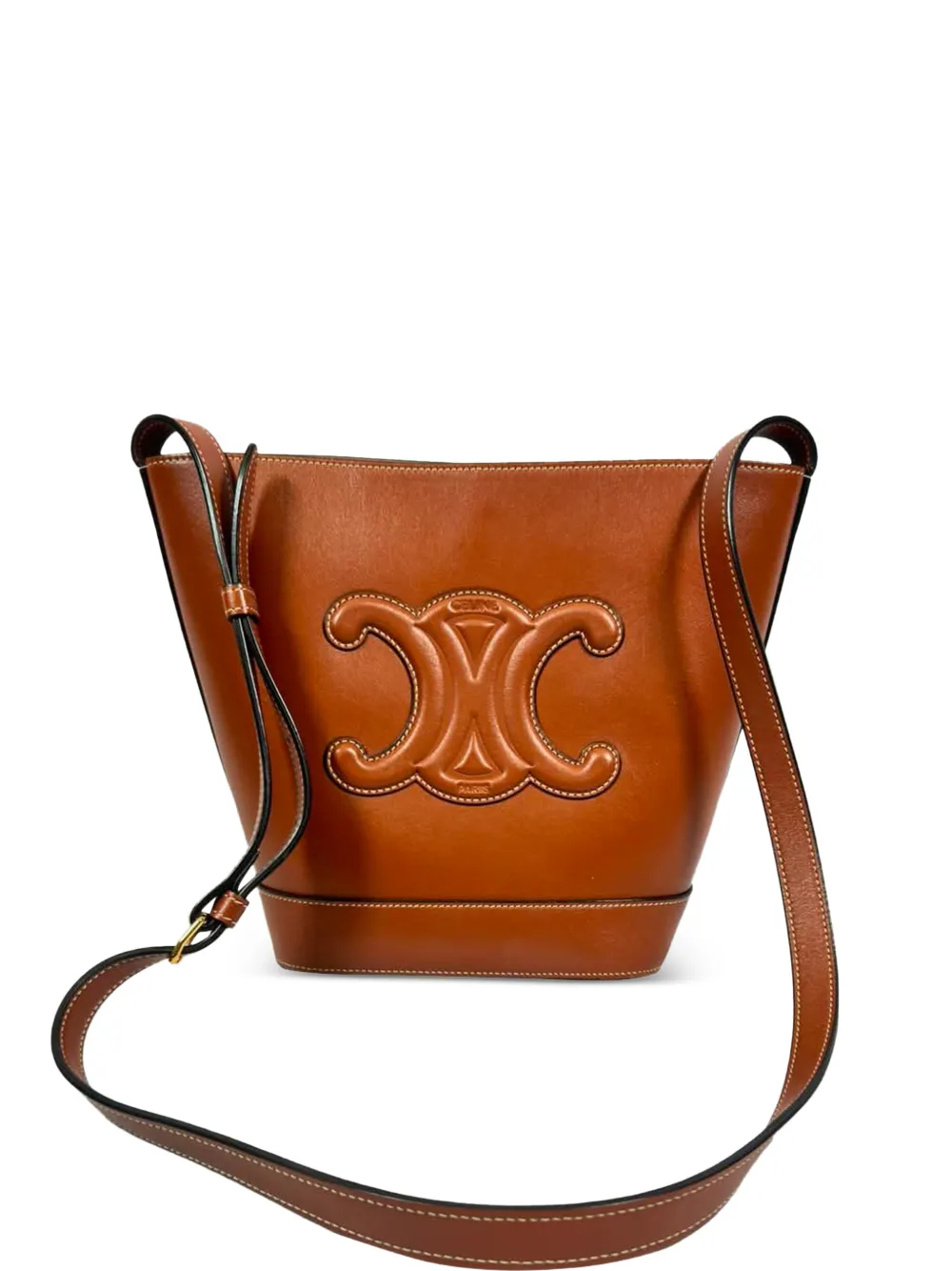 Celine Pre-Owned Cuir Triomphe bucket bag - Brown