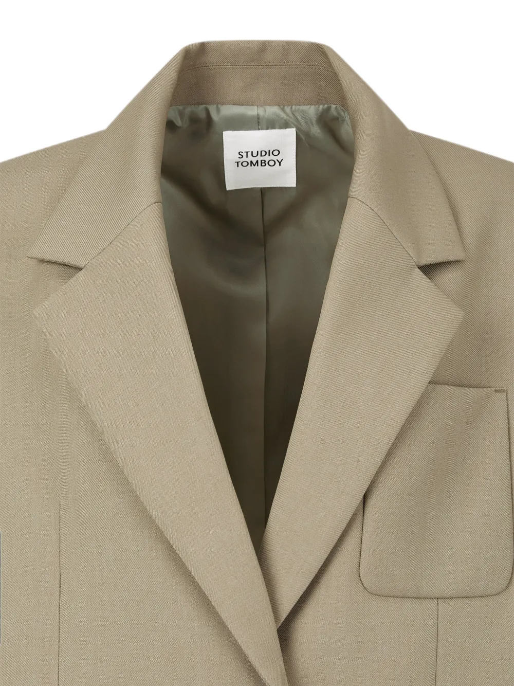 TOMBOY Blazer met enkele rij knopen en gelaagde mouwen Beige