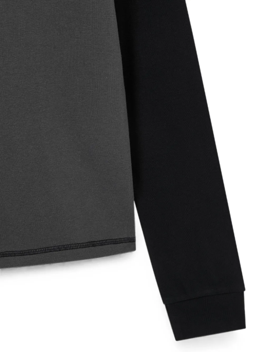 TOMBOY Gelaagde button-down sweater met lange mouwen en katoenen print Grijs