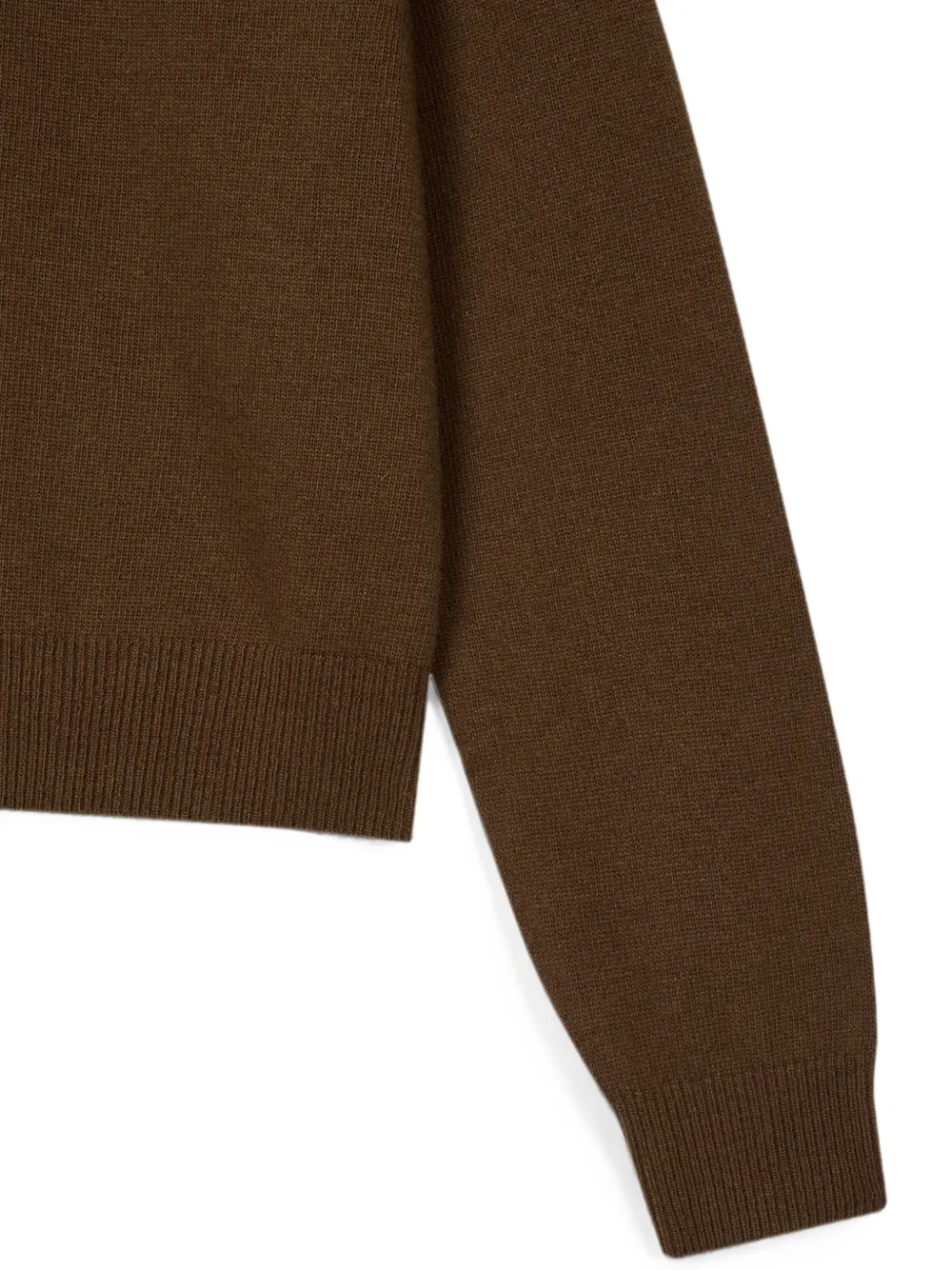 TOMBOY Trui met geribbelde afwerking en ronde hals Bruin
