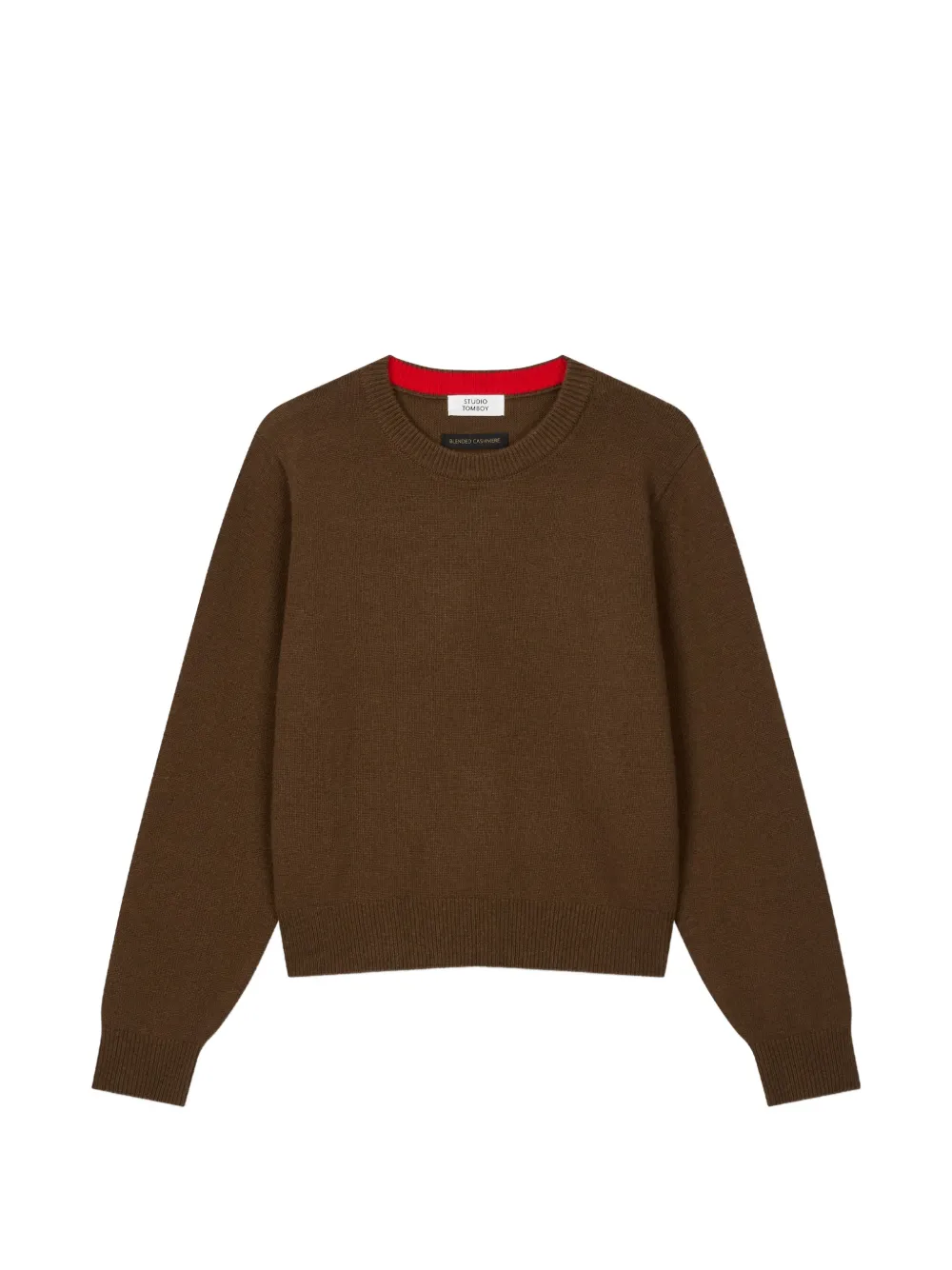 TOMBOY ribbed-trim crew-neck sweater - Marrone