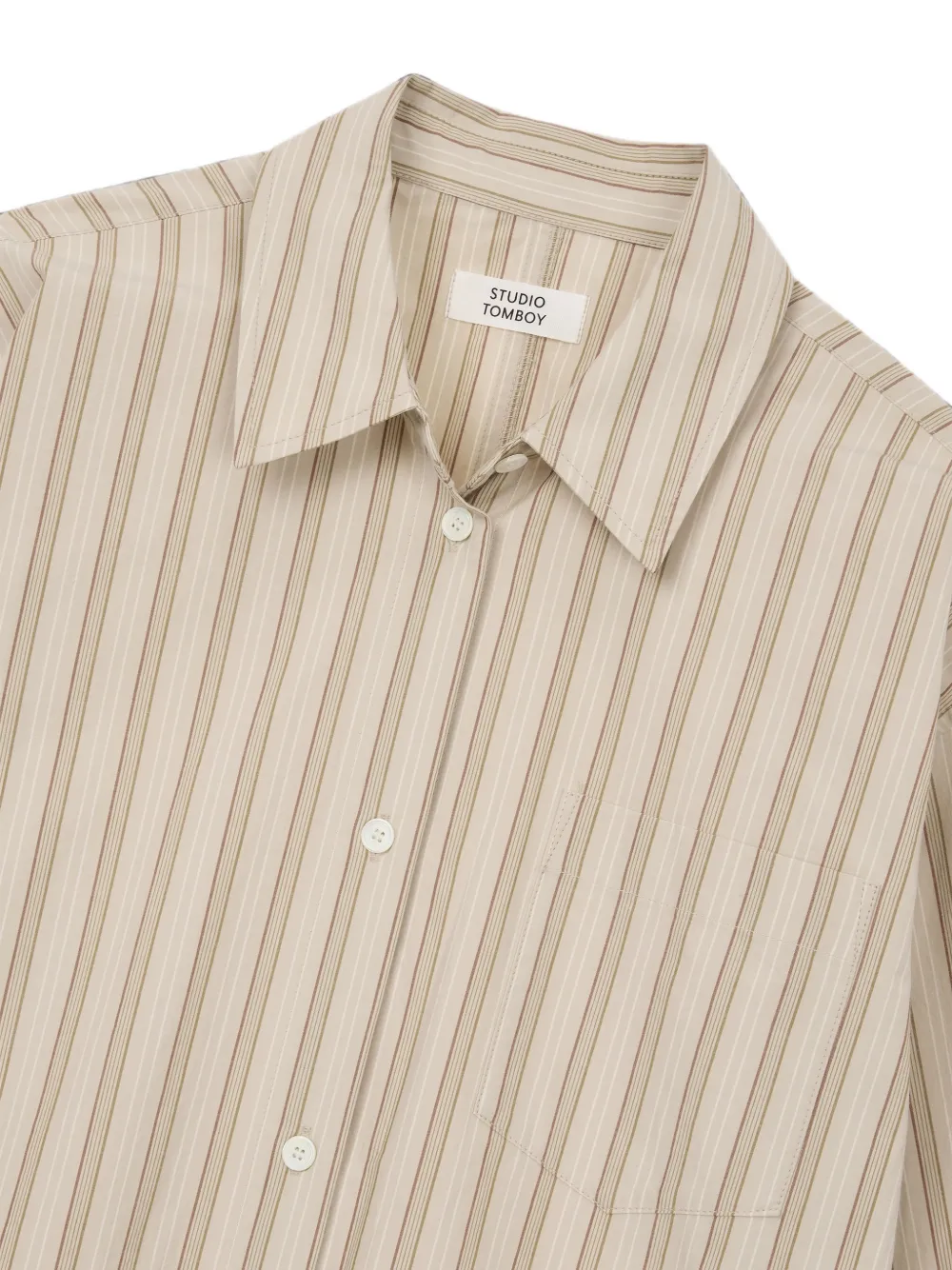 TOMBOY Gestreept blouse Beige