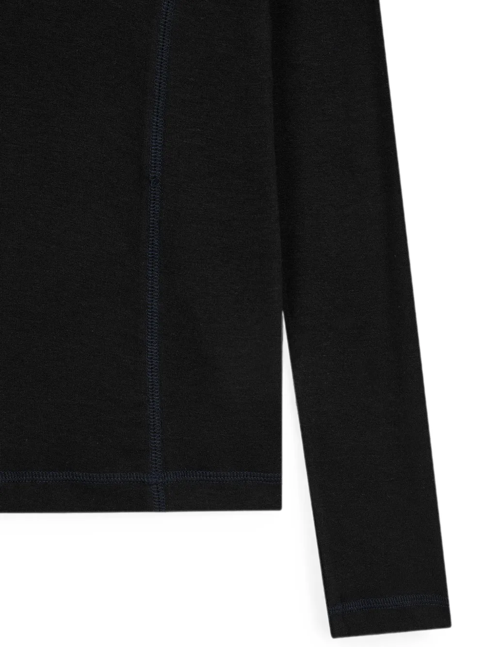 TOMBOY T-shirt met hoge hals en knoopdetails Zwart
