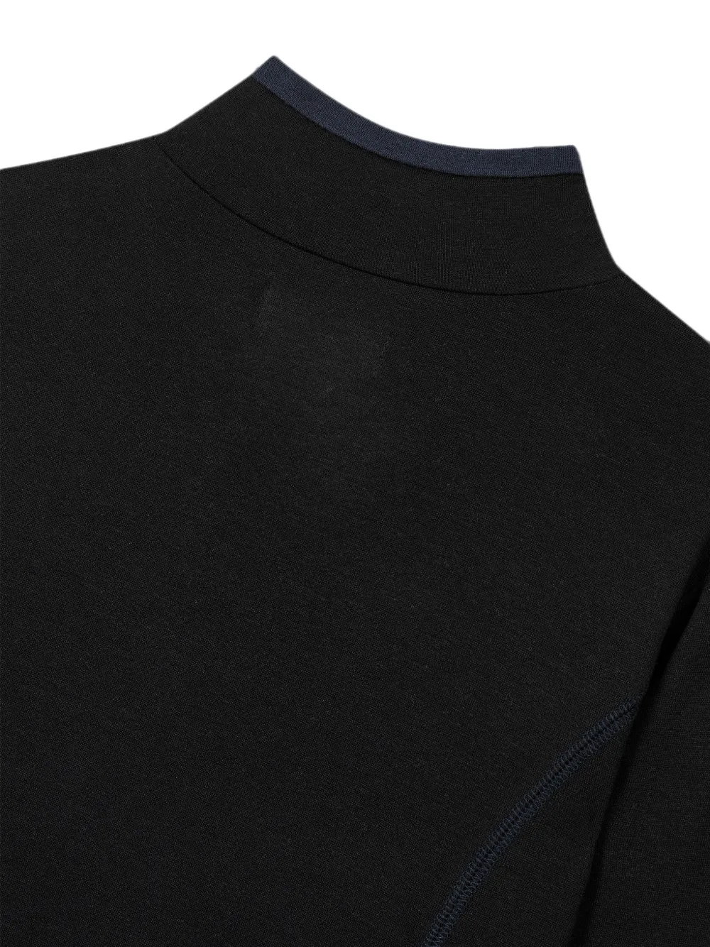 TOMBOY T-shirt met hoge hals en knoopdetails Zwart