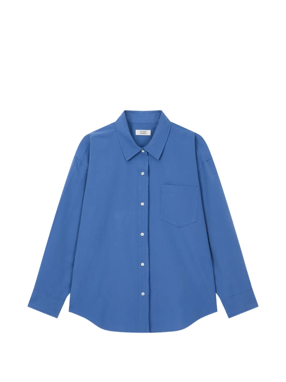 TOMBOY button-down long-sleeve cotton shirt - Blau