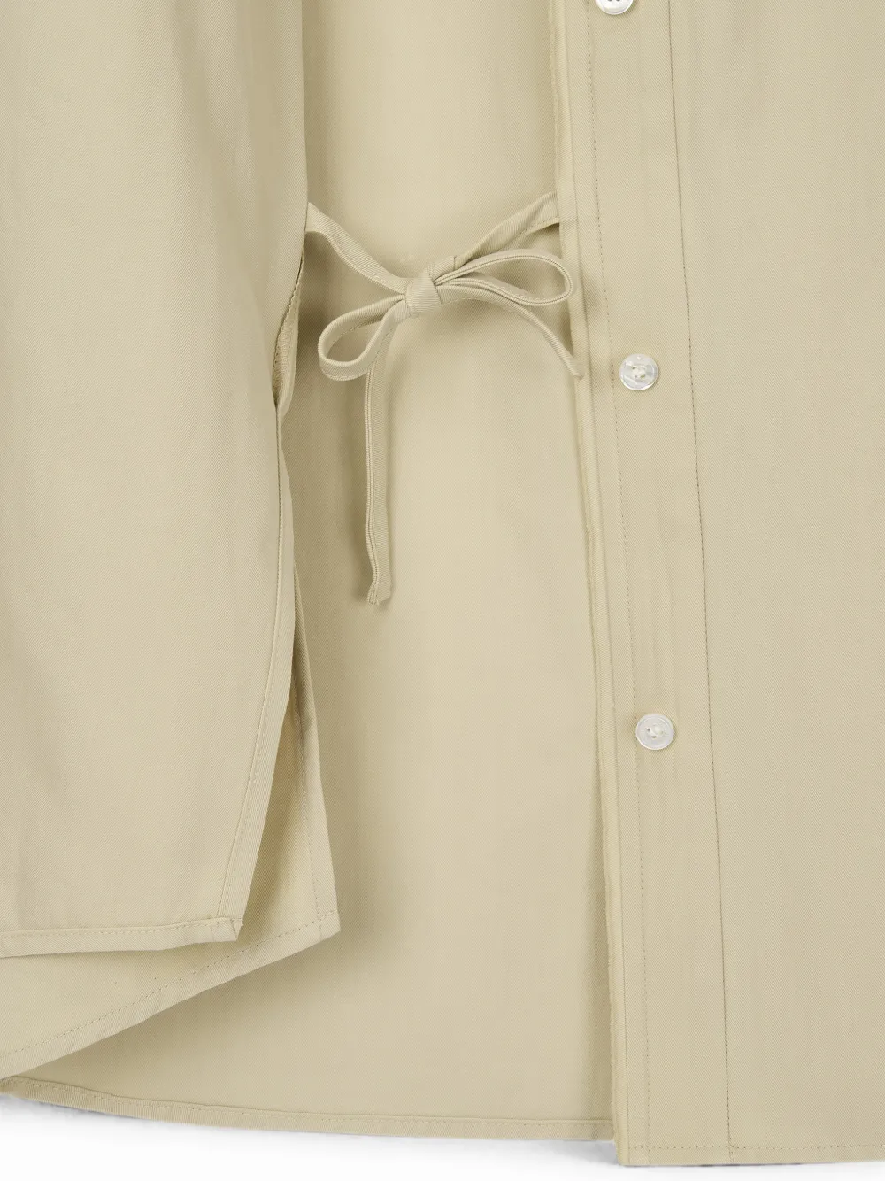 TOMBOY Button-down blouse met borstzak Beige