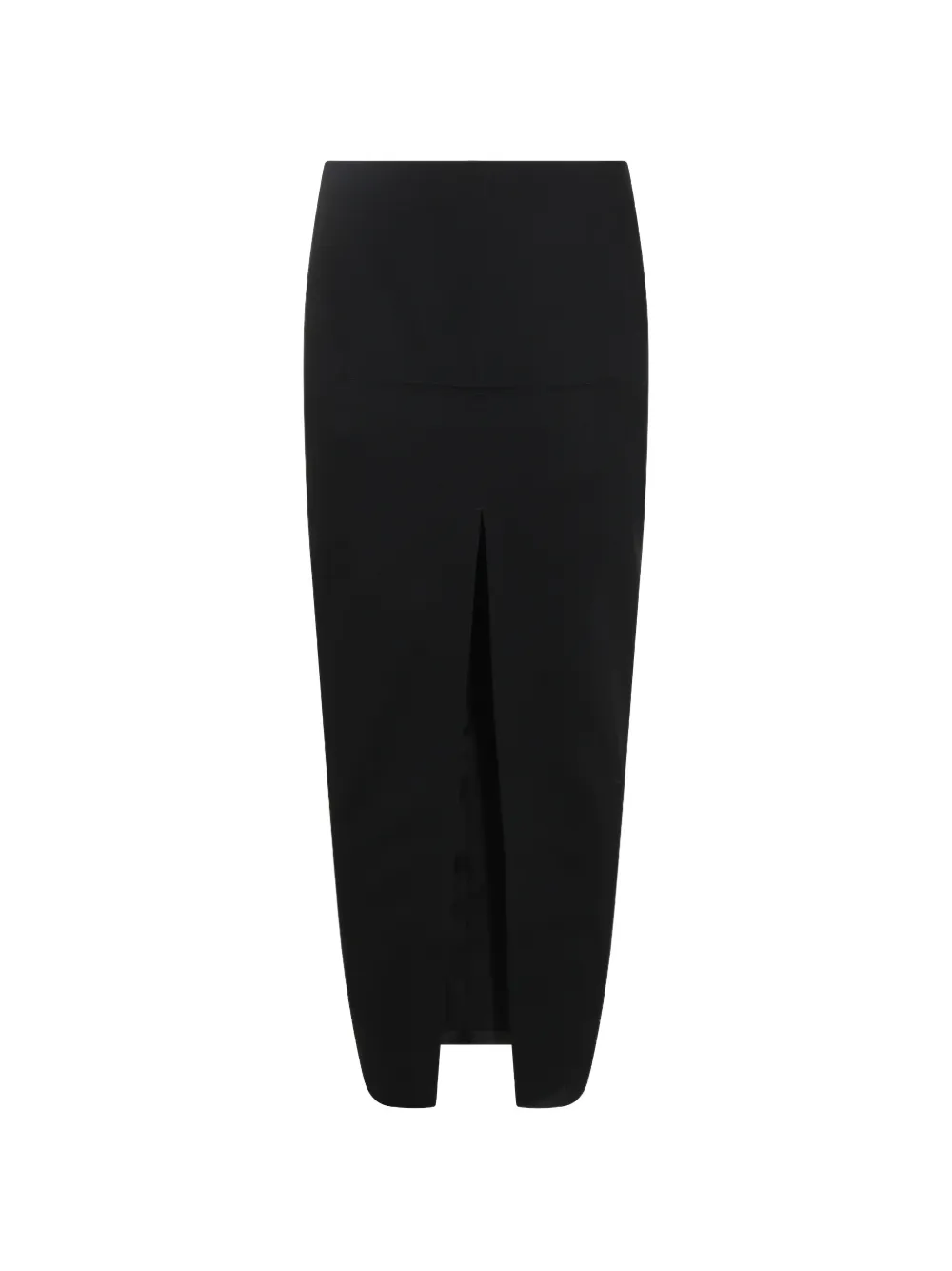 Rick Owens front-slit wool midi skirt - Nero