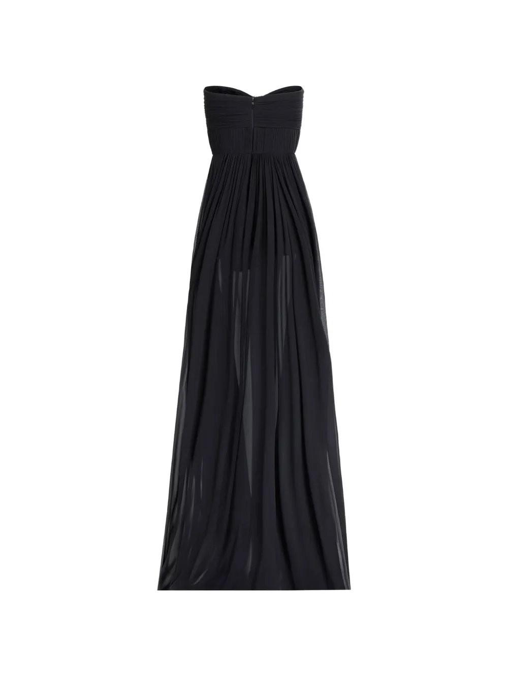 Elie Saab Strapless maxi-jurk met ruches Blauw