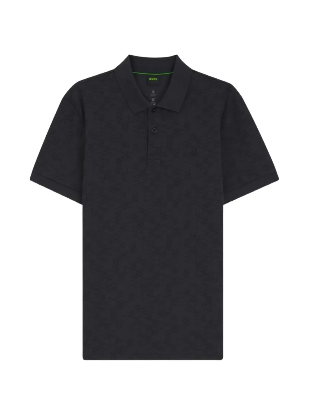 BOSS geometric-print polo shirt - Grigio