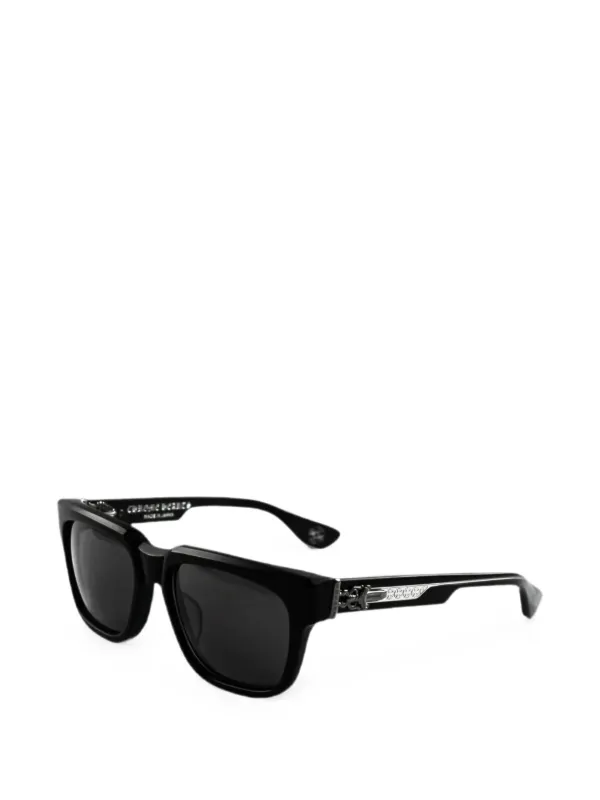 Chrome Hearts Box Officer rectangle-frame Sunglasses | Black