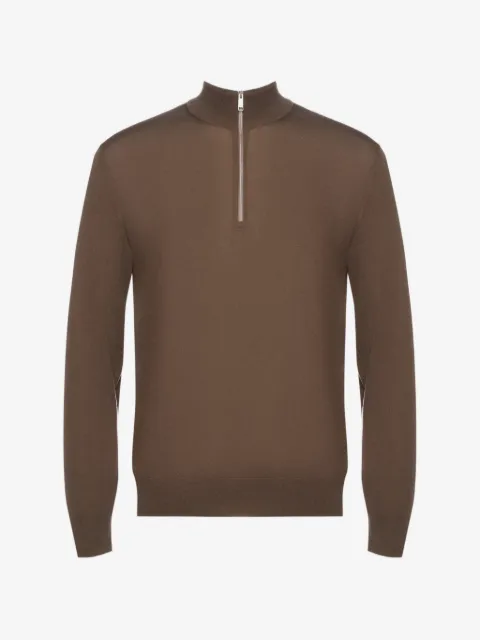 Zegna half-zip high-neck sweater