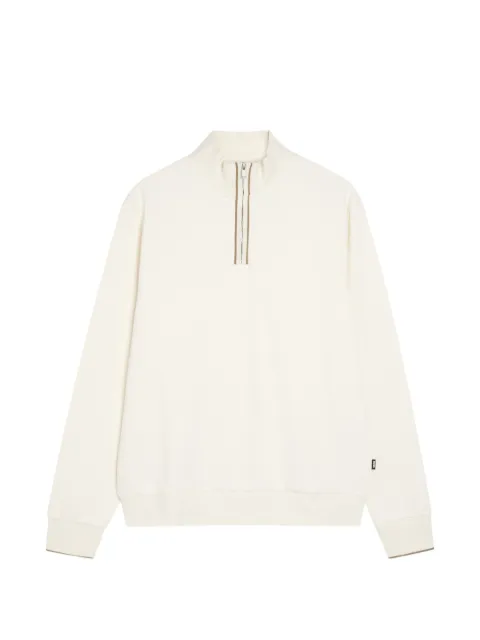 BOSS Pullover mit kurzem Reißverschluss