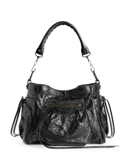 Balenciaga small Le City crinkled-leather tote bag