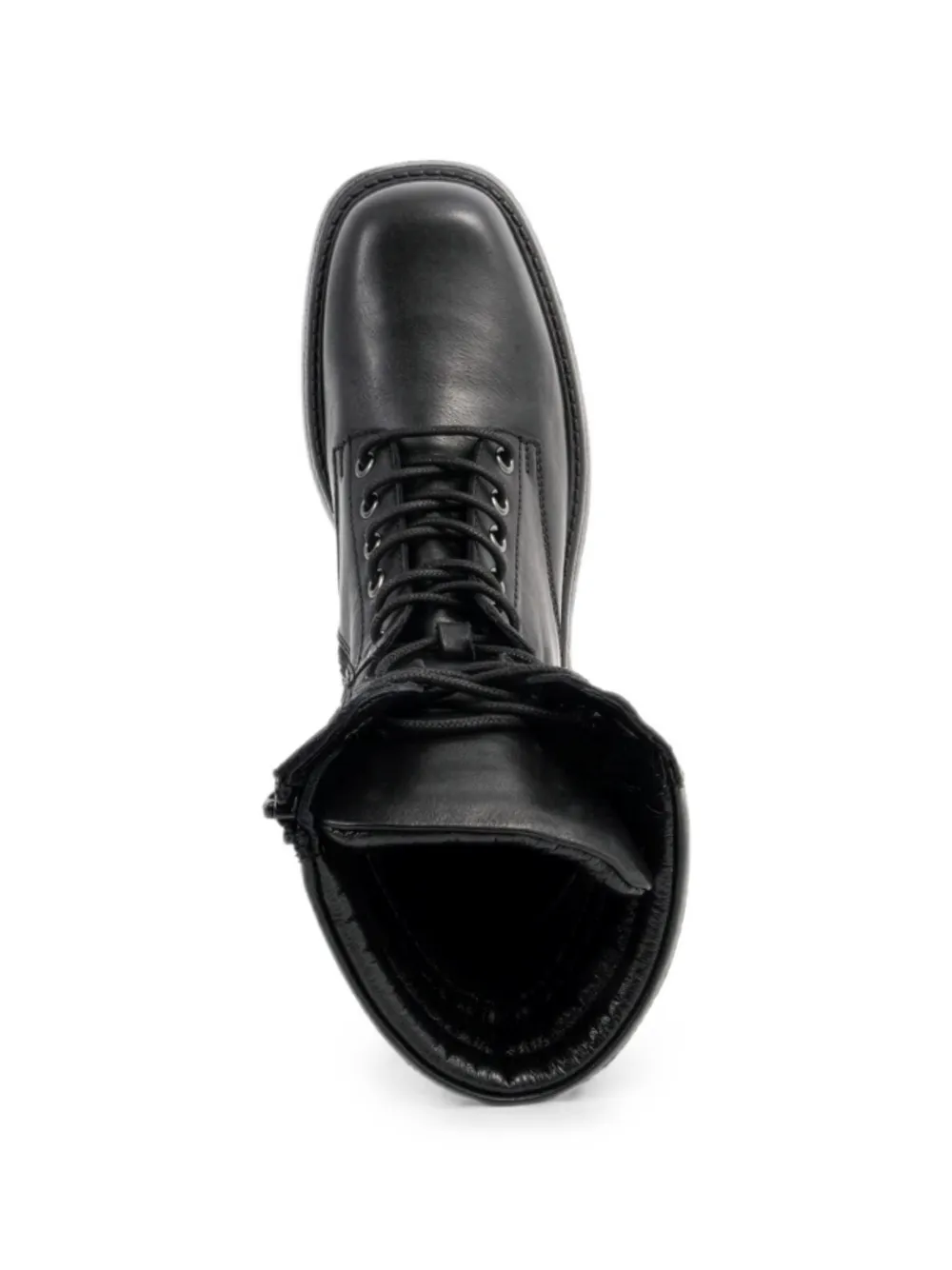 SERGIO MORETTI FIRENZE padded-collar lace-up ankle boots Zwart