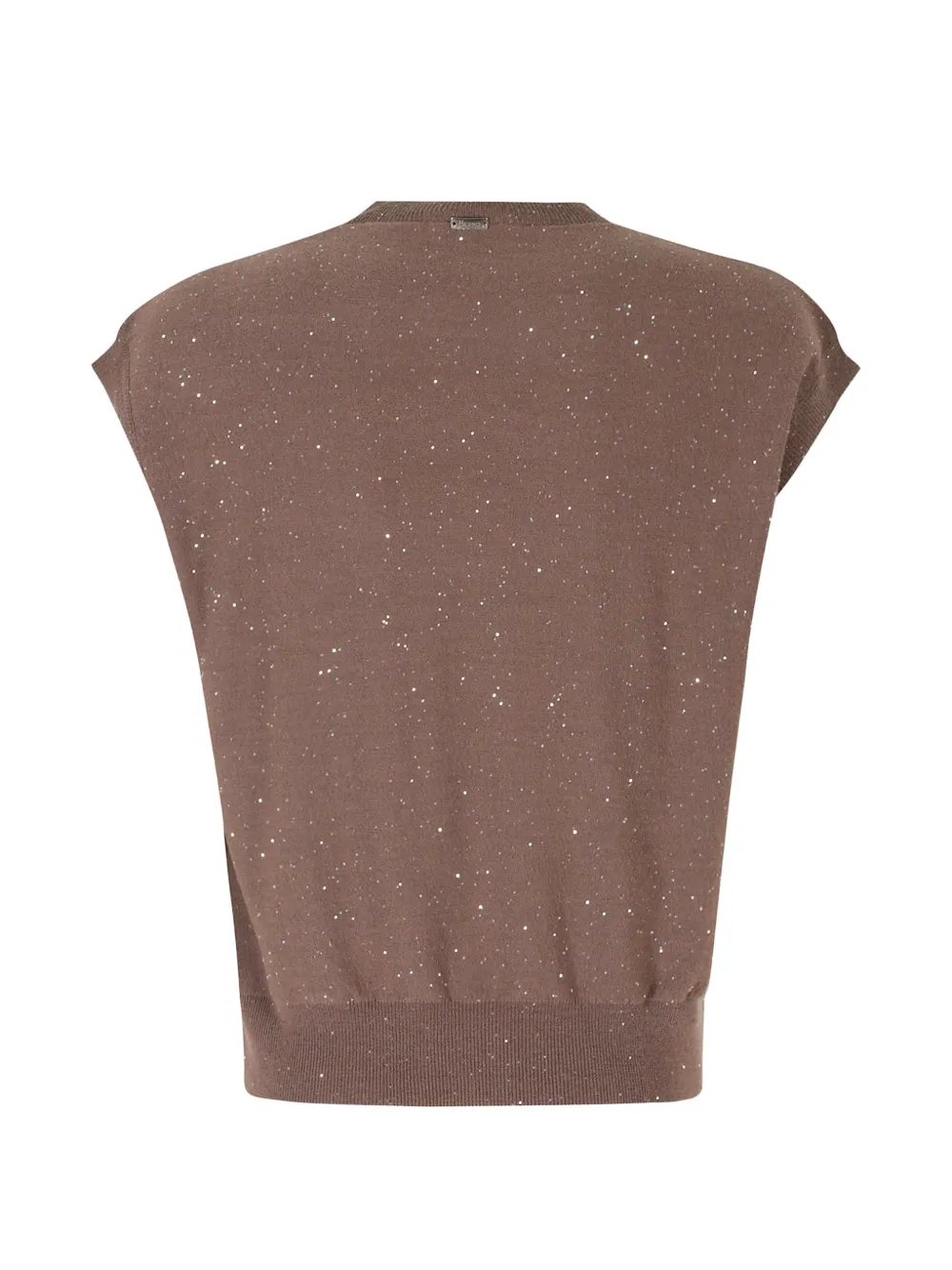 Herno Tanktop verfraaid met pailletten Bruin