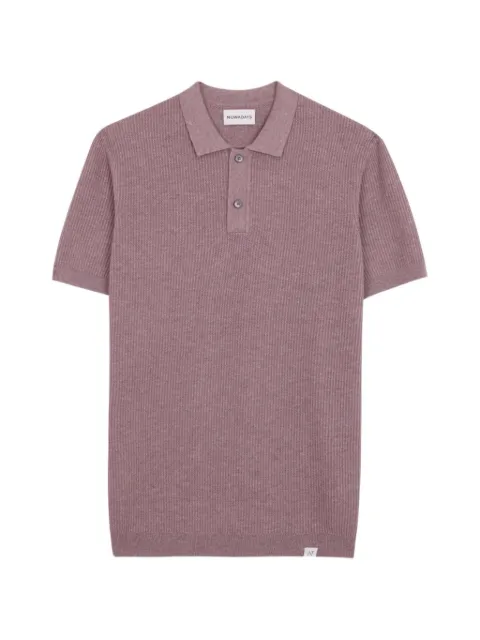 NOWADAYS ribbed-knit short-sleeve polo shirt