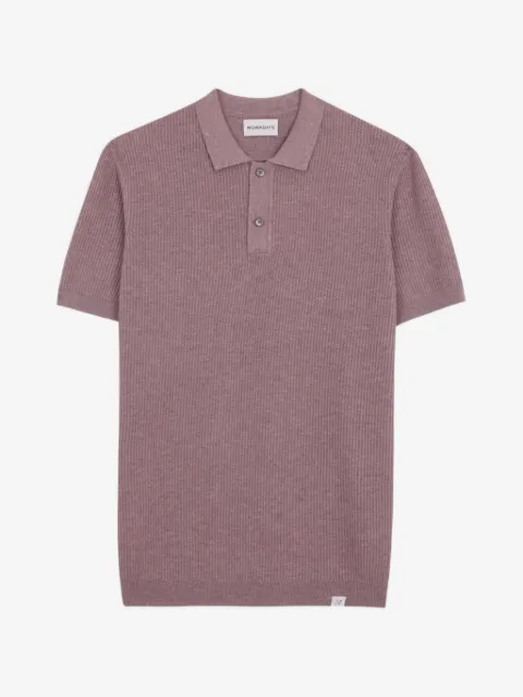 NOWADAYS ribbed-knit short-sleeve polo shirt