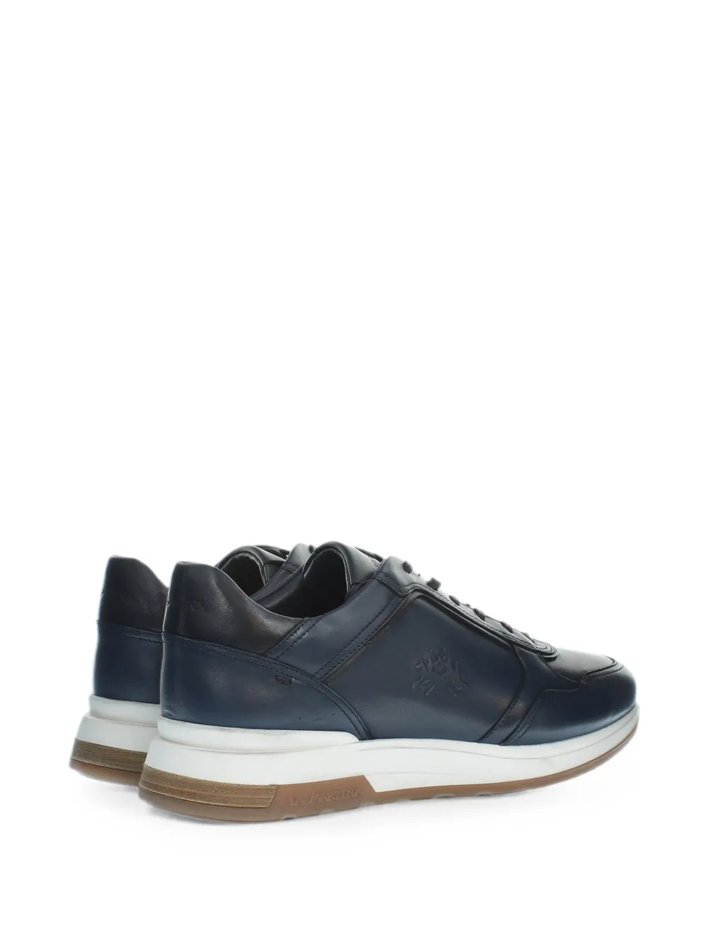La Martina Buttero leather sneakers Blauw