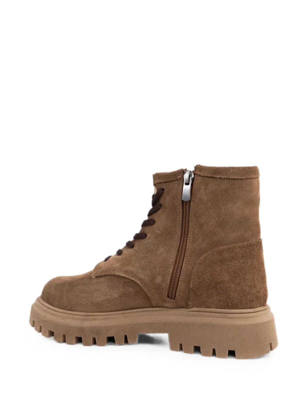 SERGIO MORETTI FIRENZE lace-up suede ankle boots Bruin