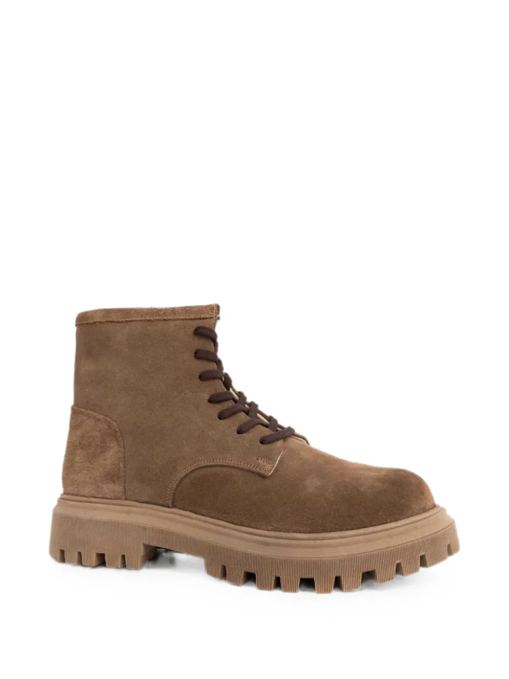 SERGIO MORETTI FIRENZE lace-up suede ankle boots Bruin