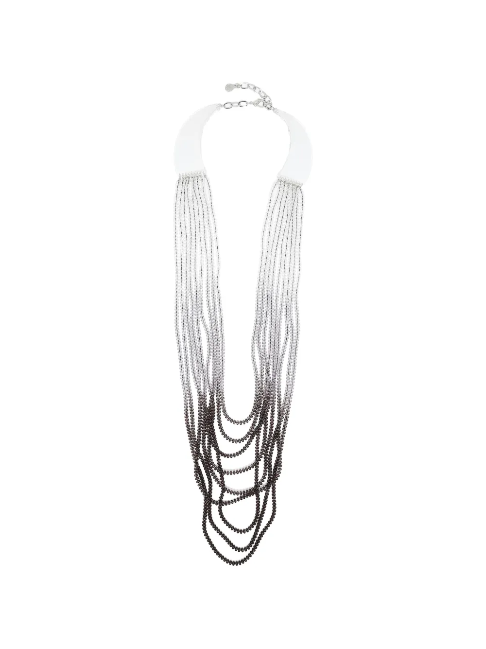 Emporio Armani multi-strand bead-embellished necklace - Silber