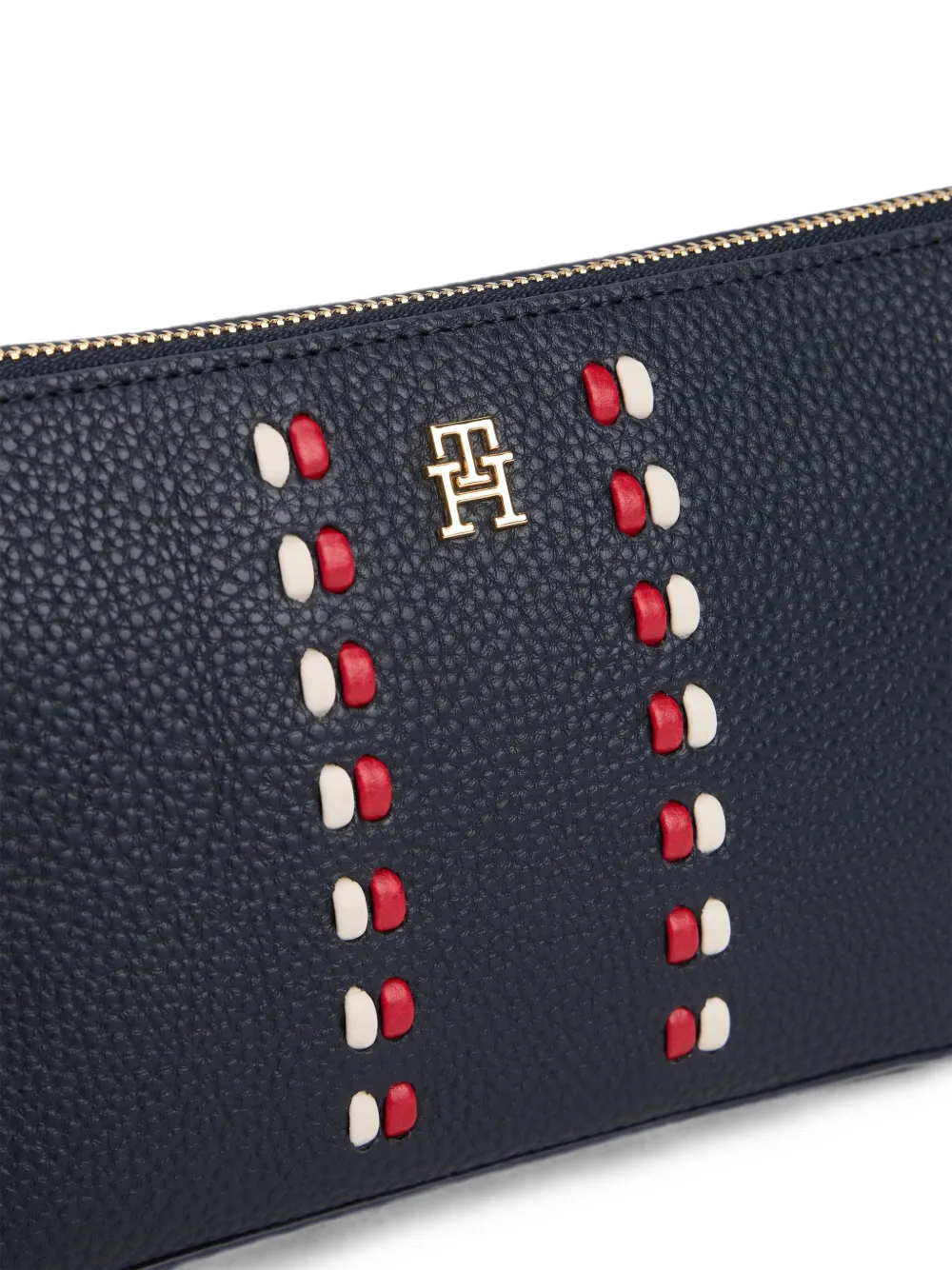 Tommy Hilfiger Gevlochten make-up tas met textuur Blauw