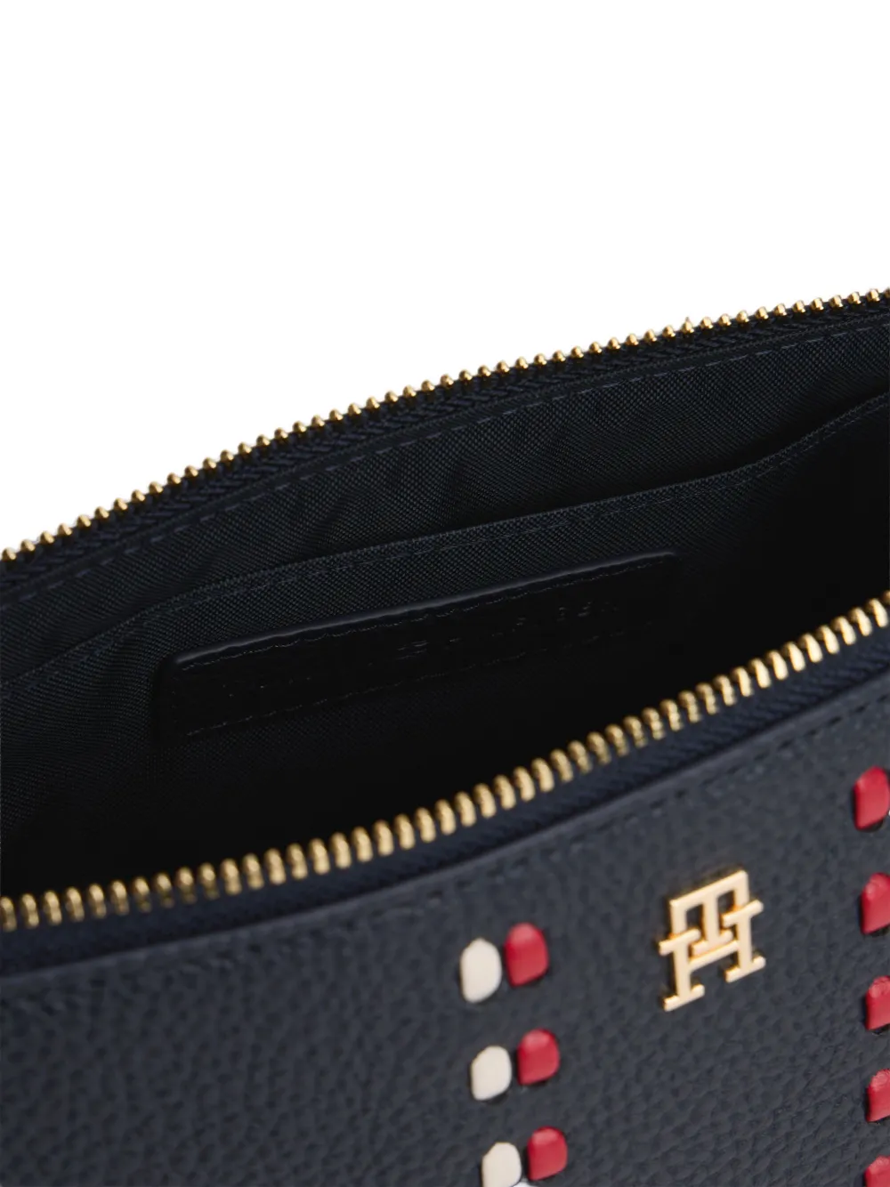 Tommy Hilfiger Gevlochten make-up tas met textuur Blauw