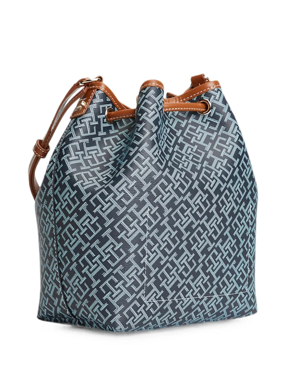 Tommy Hilfiger TH Monoplay bucket-tas met monogram Blauw