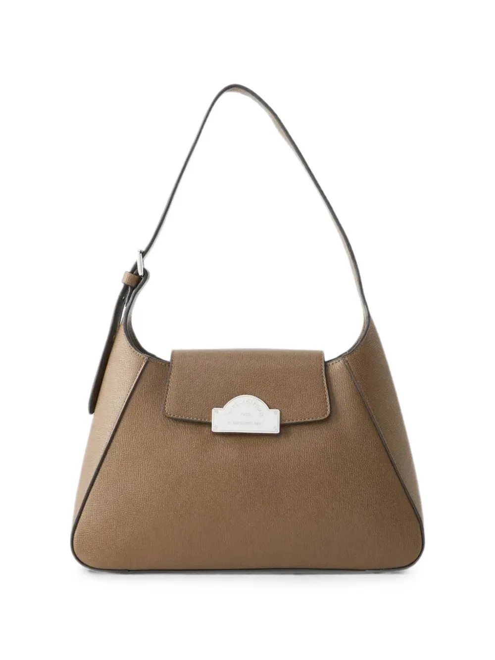 Karl Lagerfeld Rue St-Guillaume bewerkte leren schoudertas Beige