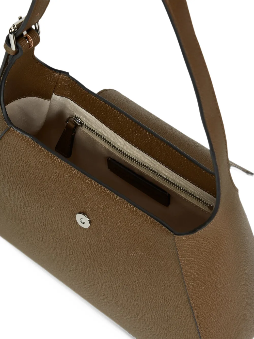 Karl Lagerfeld Schoudertas van bewerkt leer met logo-plakkaat Beige