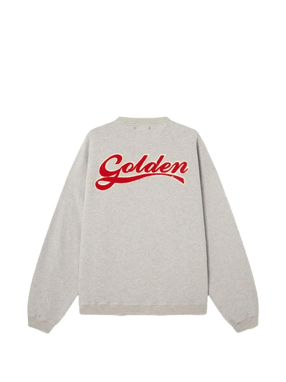 Golden Goose Sweater van grijs gemêleerd katoen met logo