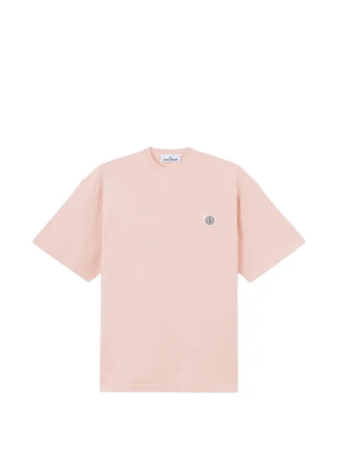 Stone Island playera de algodón orgánico con parche Compass