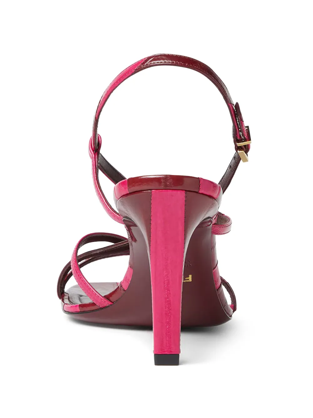 FENDI logo-plaque strappy sandals Rood