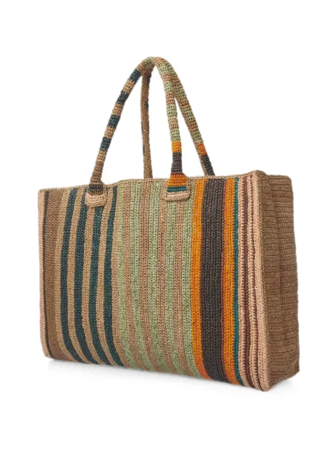 Gabriele Frantzen crochet striped tote bag