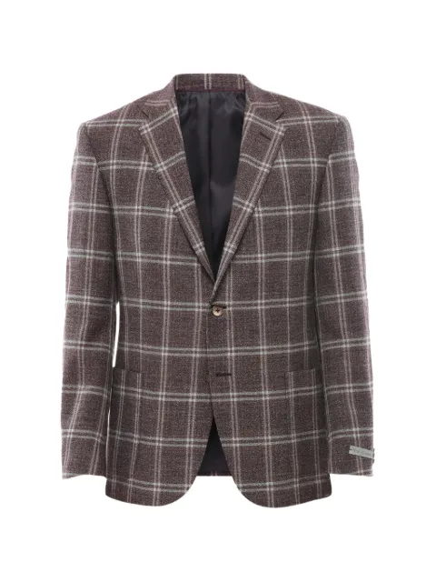 Corneliani check-pattern single-breasted blazer