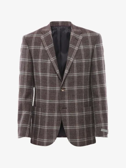 Corneliani check-pattern single-breasted blazer