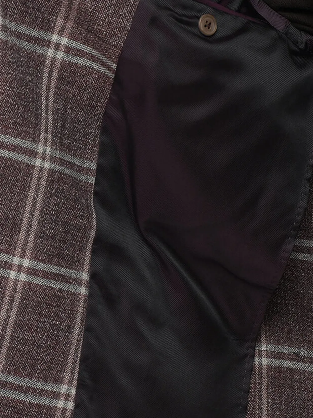 Corneliani Geruite blazer met enkele rij knopen Bruin