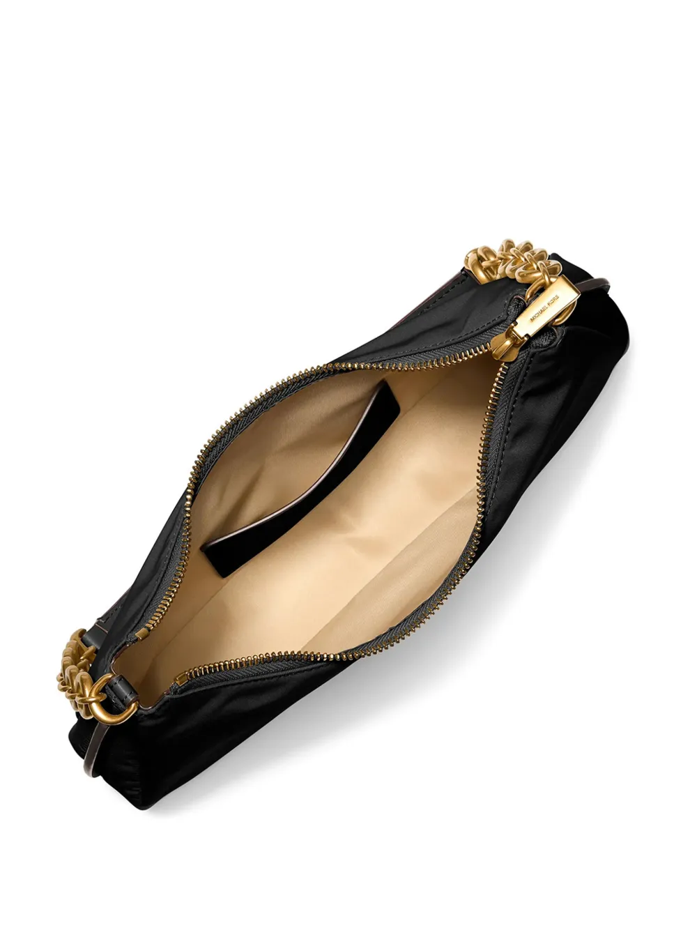 Michael Kors Medium Nolita schoudertas met bloembedel Zwart