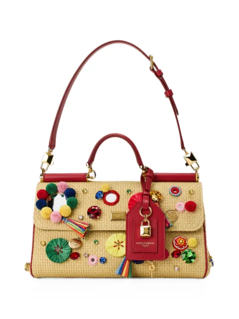 Dolce & Gabbana شنطة كتف 'سيسيلي' متوسطة مزينة