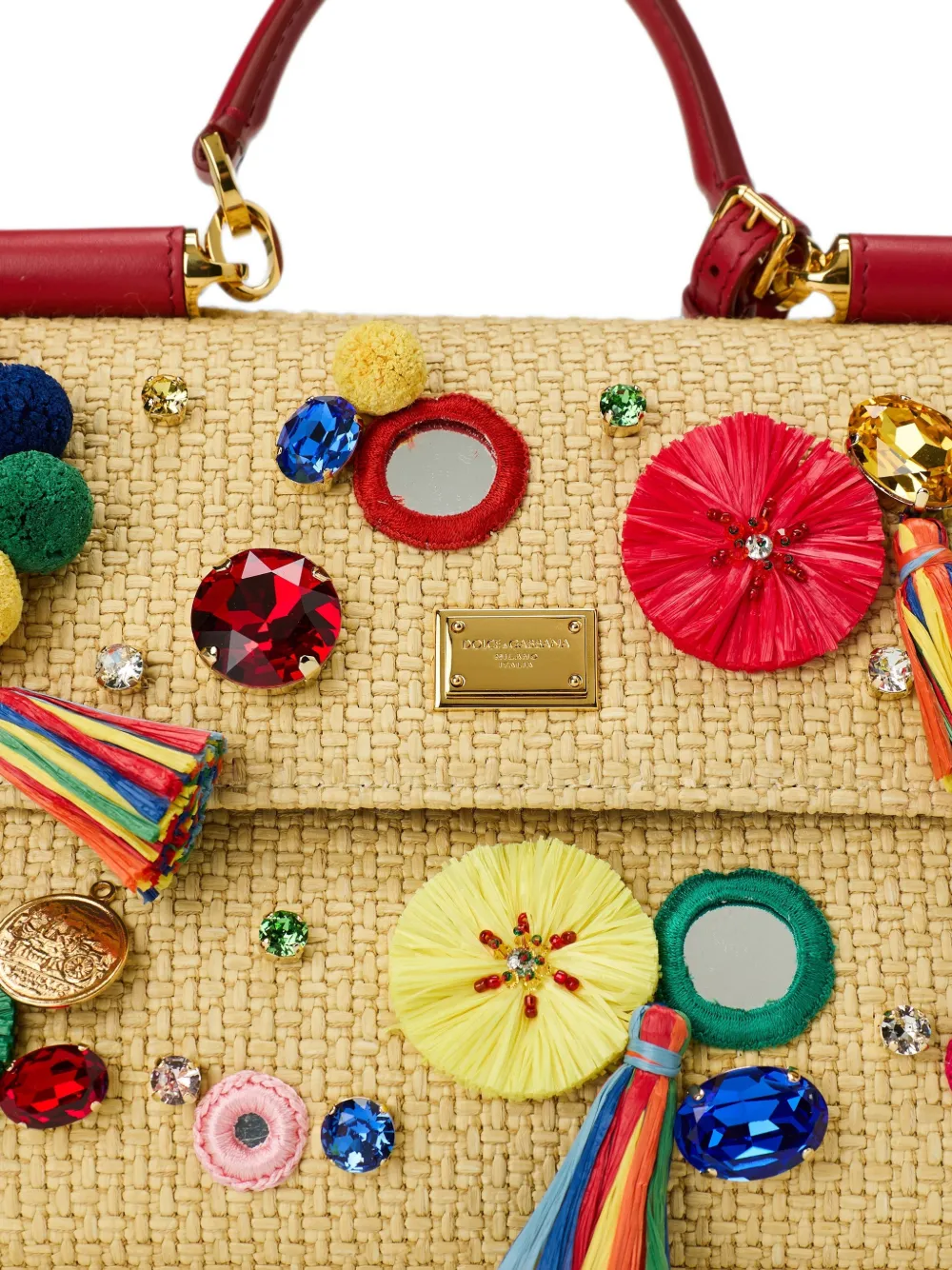 Dolce & Gabbana Medium Sicily verfraaide schoudertas Beige