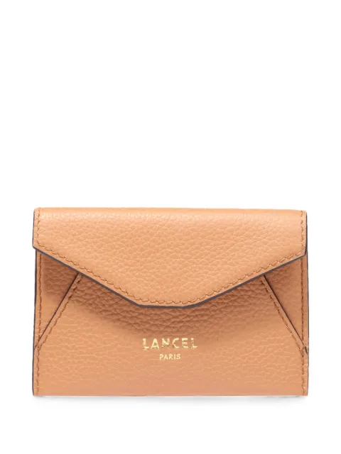 Lancel S flap-envelope stamped-logo clutch bag