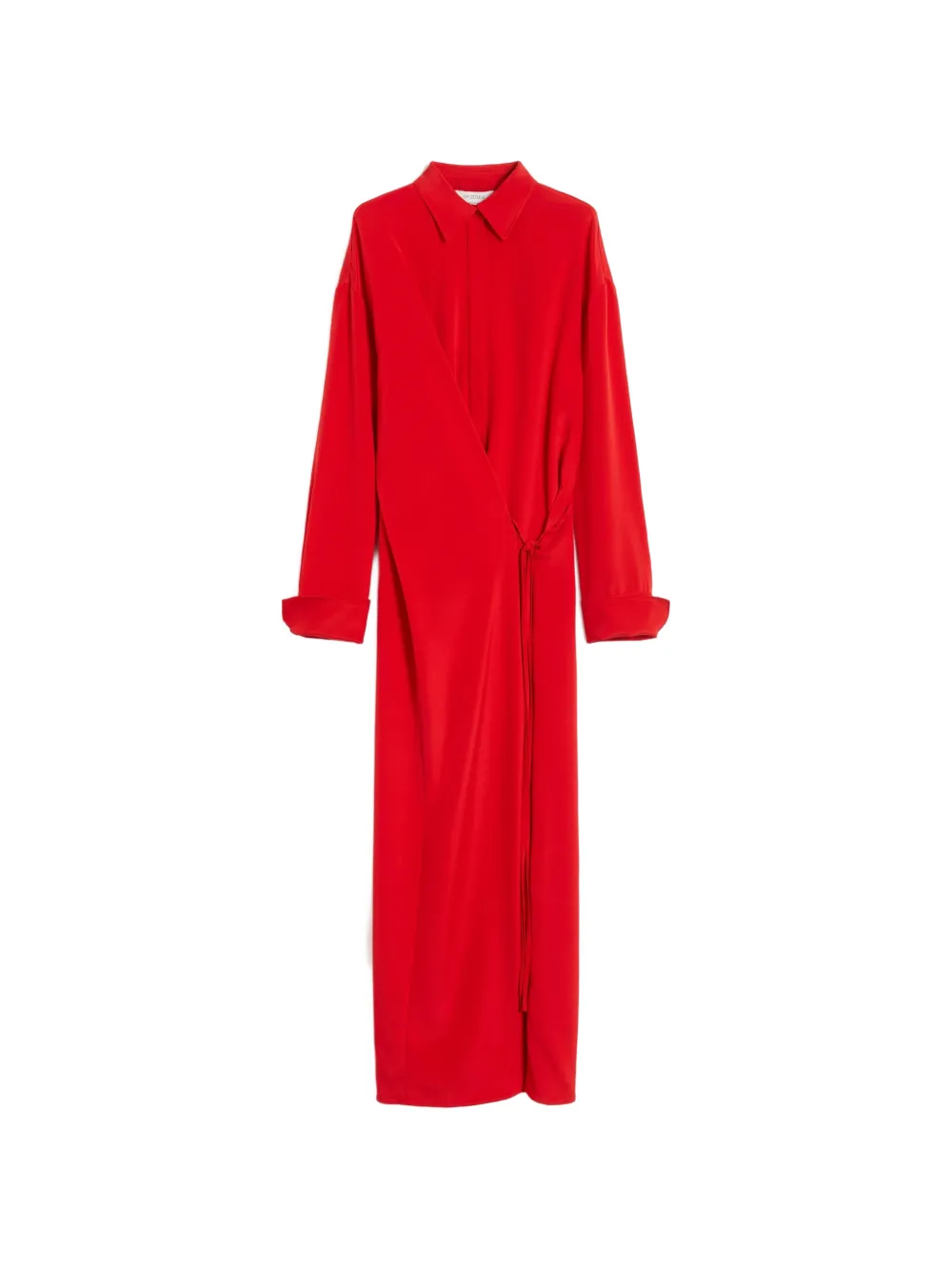 Sportmax draped wrap-style midi dress - Red