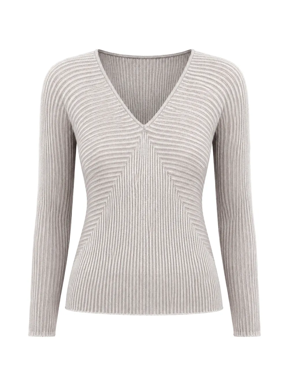 Emporio Armani ribbed V-neck sweater - Toni neutri