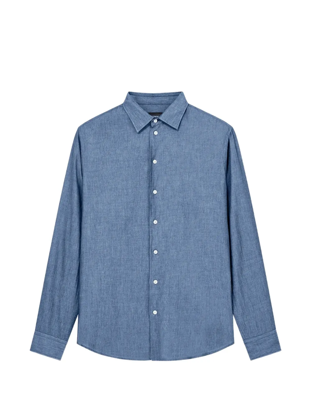 Emporio Armani long-sleeve cotton shirt - Blu
