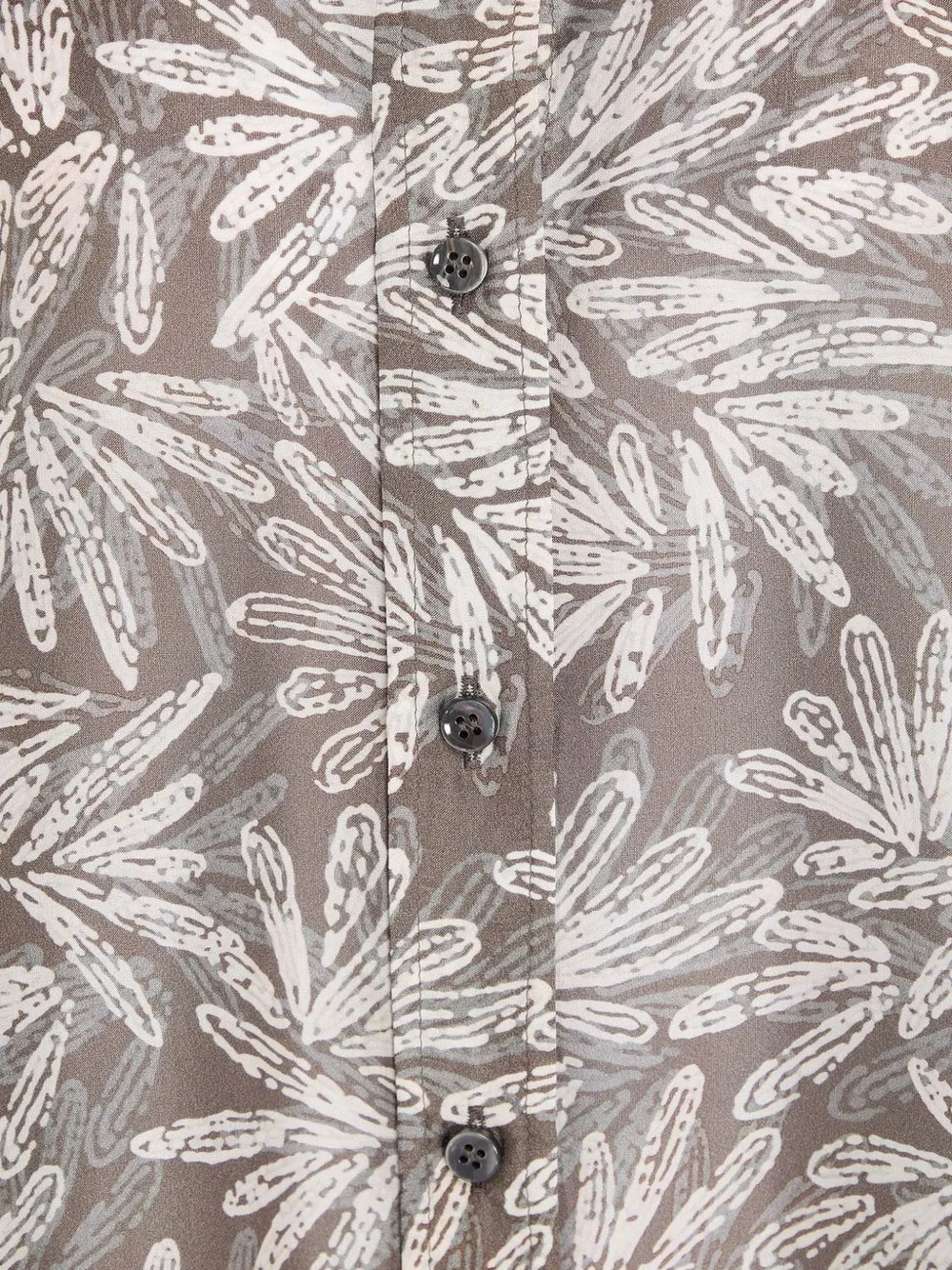 Brunello Cucinelli Blouse met bladerprint Bruin